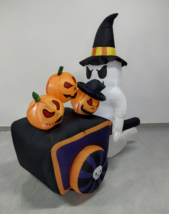 Décoration <span class=keywords><strong>de</strong></span> jardin gonflable animée pour Halloween : Tombe, citrouille et fantôme en PVC/caoutchouc <span class=keywords><strong>de</strong></span> 2,4 m avec impression en typographie - Product Image 5