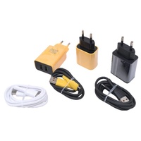 Chargeur mural double USB 5V 2.4A, adaptateur d'alimentation électrique avec double port, compatible avec Tecno, Itel, Samsung, Galaxy, Android
