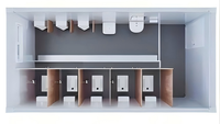 JiaRun 20 pieds Maison conteneur moderne préfabriquée en acier Panneau sandwich respirant Revêtement de sol mural pour l'école et le restaurant