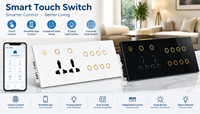 Interrupteur intelligent modulaire 6/8 voies MakeGood Tuya Smartlife APP Zigbee avec combinaison de scènes, 8 gangs, double prise, rétroéclairage RGB et verrouillage enfant