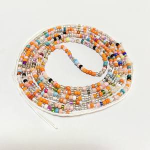 Perles de taille africaines colorées chaîne de corps à lacets bijoux de taille perles de taille en gros - Product Image 5