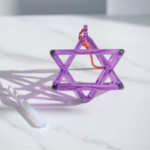 Pirámide Cantante de Cristal Morado Merkaba, Estrella Grande de Cuarzo, Instrumento de Sanación con Terapia de Sonido - Product Image 6