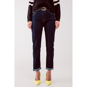 Jeans coupe droite en bleu foncé - Product Image 2