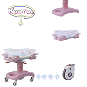 Hospital Baby <strong>Crib</strong> Adjustable Height Neonatal Medical Cot Stainless Steel Frame Eco-friendly Breathable for 0-12 Months CE - Product Image 4