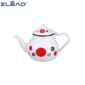 TK515 0.7L <strong>Small</strong> Size Fat Teapot Wholesale Enamel Teapot Enamel <strong>Kettle</strong> - Product Image 4
