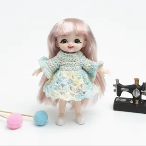 Оптовая продажа, Высококачественная кружевная хлопковая нить, вязаная крючком Одежда для кукол для маленьких девочек
