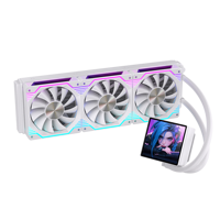 Refroidisseur d'eau pour processeur AIO ARGB 360 mm de style 2026, 5V 3 broches 12V, radiateur en cuivre liquide avec écran LED PWM de 4,0 pouces
