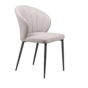 Chaise de salle à manger confortable au design moderne et épuré, avec revêtement en cuir menthe et pieds en fer éponge. - Product Image 4