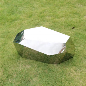 Grande scultura da giardino in metallo piccola scultura decorativa per la casa in acciaio inox Panther scultura domestica - Product Image 2