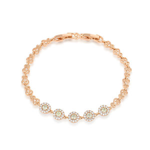 YILUN <span class=keywords><strong>Bracelet</strong></span> plaqué or <span class=keywords><strong>rose</strong></span> en argent sterling 925 cristaux Swaro de haute qualité CZ <span class=keywords><strong>Bracelet</strong></span> de luxe bijoux pour femmes - Product Image 1