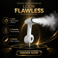 LODIA Défroisseur Vapeur Portable 1200W 6000Pa Aspiration Puissante Vapeur Continue Anti-Brûlure à Sec