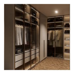 <span class=keywords><strong>Armario</strong></span> de Esquina Moderno Abierto con Ropero Integrado para Dormitorio - Product Image 6