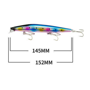 Señuelo de Pesca de Acero Inoxidable, Diseño Flotante con Transferencia de Gravedad Central, 145 mm/26 g, para Lubina, Señuelo Duro 9119, Color Antiguo, Anzuelos - Product Image 1