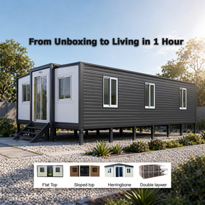 Maison conteneur extensible à double aile de 20 et 40 pieds, conforme aux normes, pour l'investissement en location de logements complémentaires (ADU) à rendement passif dans les jardins aux États-Unis - Product Image 1