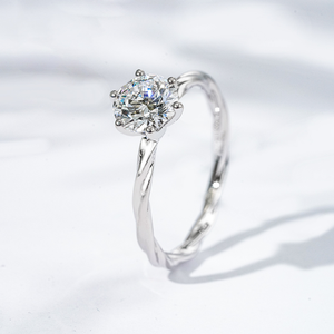 Starsgem oro 18K HPHT tondo taglio brillante 0,58ct colore colore laboratorio cresciuto <span class=keywords><strong>anello</strong></span> Solitarie diamante - Product Image 4