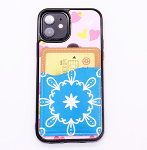 PU Leather Waterproof Phone Wallet Case with Adhesive Design Card Slots for Back of Phone Compatible with All Cell Phones - Product Image 4