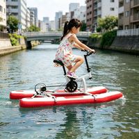 Vélo aquatique à pédales pour enfants, style SUP, ponton flottant plat, cadre en aluminium léger, rangement facile, logo OEM ODM, de Chine, Lumark