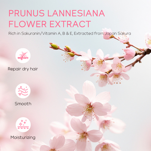 LAIKOU JAPAN SAKURA HAIR CONDITIONER 100ML ครีมนวดผมสูตรซ่อมแซมผมแห้งเสีย ให้ผมเรียบลื่น เงางาม สำหรับผมหยิก - Product Image 5