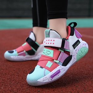 Chaussures de <span class=keywords><strong>basket</strong></span>-ball pour enfants, baskets de sport légères et respirantes, en Flyknit, avec Velcro, grande taille 31 40, pour garçons et filles - Product Image 3