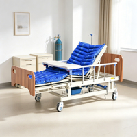 Kliniktaugliches, vollständig verstellbares, multifunktionales medizinisches Bett mit ergonomischer Winkelverstellung, klappbarem Esstisch und Anti-Sturz-Geländern