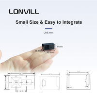LONVILL OEM Mini Escáner de Código de Barras 1D Integrado en Kiosco, Módulos de Escáner de Código de Barras Uart Más Pequeños, Motor Lector de Códigos de Barras