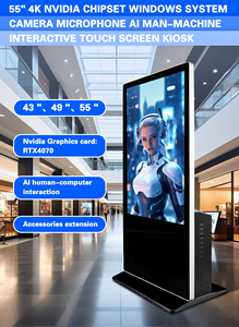 55 pollici 4K Nvidia RTX4070 Win 10 sistema AI uomo-macchina interattivo Touch Screen chiosco con stampante termica Advertising SDK - Product Image 2