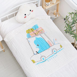 Couverture de réception d'hôpital en mousseline 9 plis 6 couches moelleux personnalisé ensembles de couvre-<span class=keywords><strong>lit</strong></span> doux pour bébé pour nouveau-nés literie pour enfants - Product Image 6