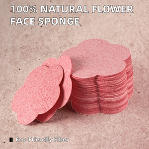 Éponges nettoyantes pour le visage écologiques et professionnelles, forme de fleur, haute absorption d'eau (250%), marque <span class=keywords><strong>BONNO</strong></span> - Product Image 3