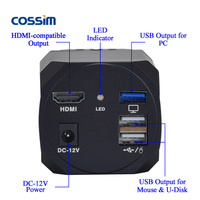 Caméra industrielle HD 4K avec capteur CMOS 1/1.8'', microscope électronique pour réparation de téléphones numériques avec caméra H-D-M-I PC CCD