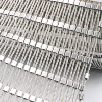 Maille de corde tressée flexible en acier inoxydable 304 316 316L avec trous diamantés de 30 mm x 30 mm