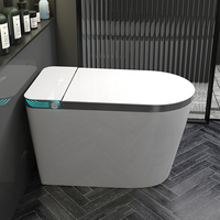 Promotion Exceptionnelle WC Intelligent Bidet Automatique en Céramique Noire pour Salle de Bain