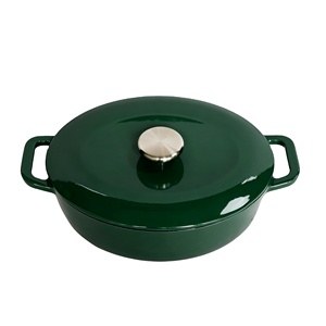 <span class=keywords><strong>Cocotte</strong></span> <span class=keywords><strong>Ovalada</strong></span> de Hierro Fundido Esmaltado Verde Premium 2026, Olla Holandesa Antiadherente para Cocinar y Hornear en Casa - Product Image 3