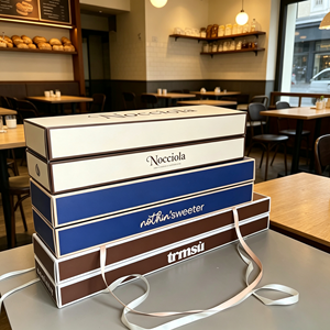 Caja de Embalaje para Tiramisú Personalizada IMEE, Moderna y Premium, para Llevar, con Asa, Caja para Pastel de Mousse, Caja de Cartón Plegable - Product Image 2