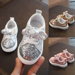 Zapatos <span class=keywords><strong>de</strong></span> <span class=keywords><strong>cuna</strong></span> con lazo <span class=keywords><strong>de</strong></span> lentejuelas para niñas pequeñas, calzado informal para bebé - Product Image 6