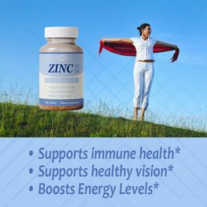 Tabletas de Zinc (50 Mg) de Marca Privada OEM ODM, Suplemento para el Crecimiento y el Apoyo Inmunitario, Apoya las Funciones Enzimáticas, Vegano, Sin Gluten - Product Image 3