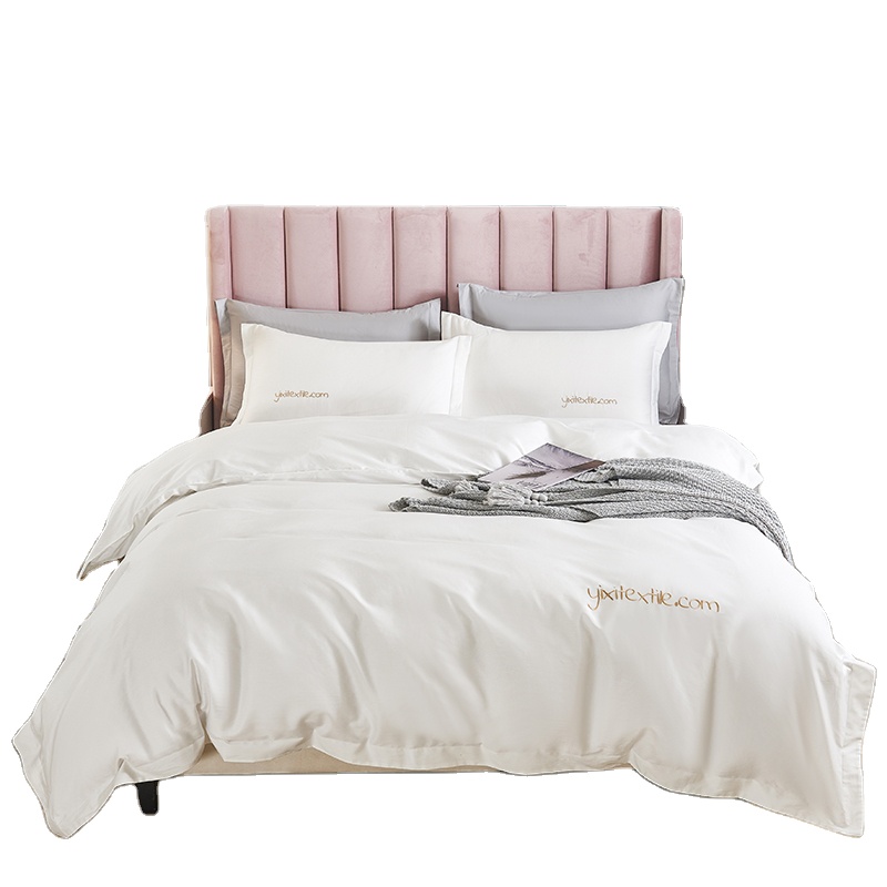 Новое поступление, роскошное белое постельное белье из 100% хлопка, Королевский размер, наборы пододеяльников для кровати