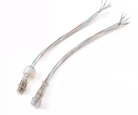Câble multi-brins QUANWEI 2 3 4 5 broches 16AWG 20AWG à gaine transparente pour connexion d'appareils, cordon d'alimentation pour éclairage LED RGB