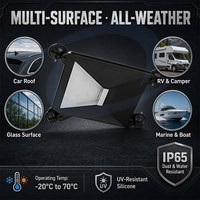 Support de fixation Starlink Mini en silicone 2-en-1 à ventouse, fixation à vide 4 points sans perçage pour toit de voiture, camping-car, bateau, voyages hors réseau