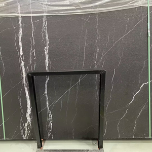 Losas y azulejos de mármol negro pulido de TMZ Stone para encimeras de hotel, tocadores hechos en China ODM OEM - Product Image 4