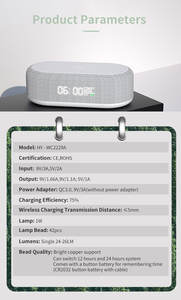 <span class=keywords><strong>Chargeur</strong></span> sans fil 3 en 1 personnalisé en usine <span class=keywords><strong>chargeur</strong></span> sans fil 15W multifonction à charge rapide avec horloge - Product Image 5