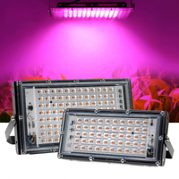 Phytolampe UV en aluminium, prise 50W 100W, spectre complet, LED bleue, éclairage de culture, projecteur, étanche pour AC165-265V, croissance et floraison