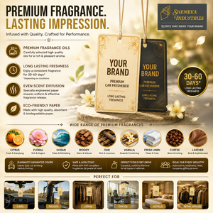 Fabricant de cartes parfumées suspendues pour véhicules de luxe, logo de marque personnalisé, diffuseur de parfum pour voiture, collection de senteurs à marque privée - Product Image 1