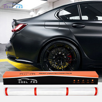 Film de protection de peinture automobile auto-adhésif COOL PRO en TPU PPF transparent 6,5 mil, anti-UV, surface noire brillante, auto-réparateur