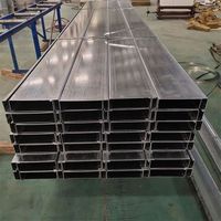 Penjualan Terbaik harga murah baja saluran C galvanis ASTM Q235 Q345 baja saluran untuk konstruksi bangunan