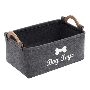 Hot Selling Dog Pet Toy Box Toy Storage Accessory Felt Box With Customized Logo Printing