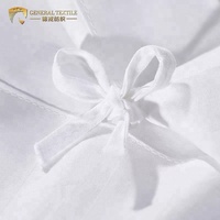 Drap de lit d'hôtel teint en blanc 100% coton personnalisé en gros