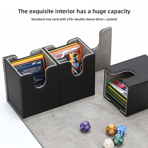 Boîte de rangement pour cartes à collectionner Torson 240+ 3-en-1 en cuir et acrylique, pour cartes anime, Yugioh et cartes en plastique, pour le rangement et la jeu - Product Image 5