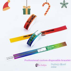 Bracelets événementiels personnalisés en Tyvek, imprimés avec logo, étanches, bracelets en papier sur mesure pour événements et fêtes - Product Image 2