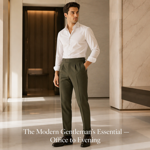 En stock, faible MOQ, pantalon homme taille haute coupe droite style Naples avec boucle <span class=keywords><strong>Paris</strong></span>, décontracté chic pour livraison rapide - Product Image 3
