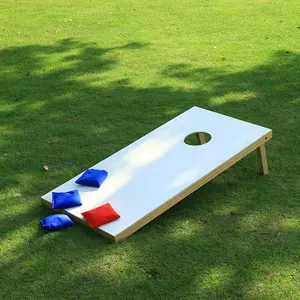 Conjunto de bolsas cornhole de 4 "x 2", conjunto com estojo para carregar e fazer 8 buracos, opcional, luzes led